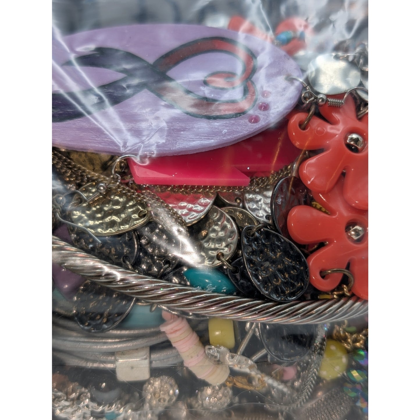 Jewelry Lot Eileen Repurpose Bag Over 4 Pounds Beads & Possible Wearable Pieces