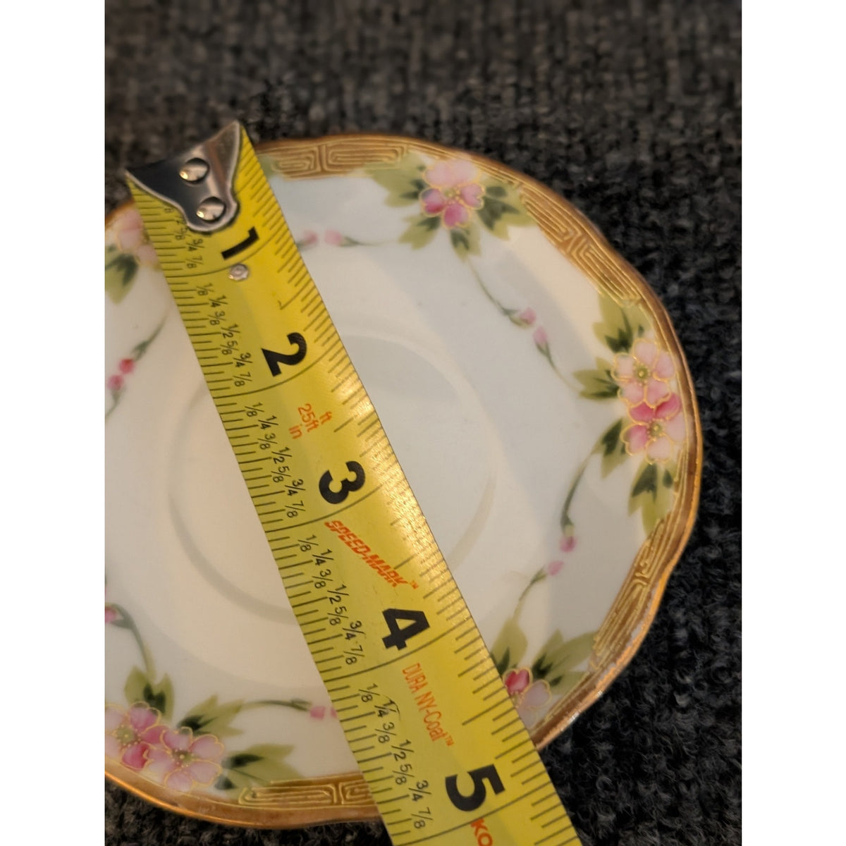 Antique Hand Painted Nippon Chocolate Cup and Saucer Rising Sun Mark
