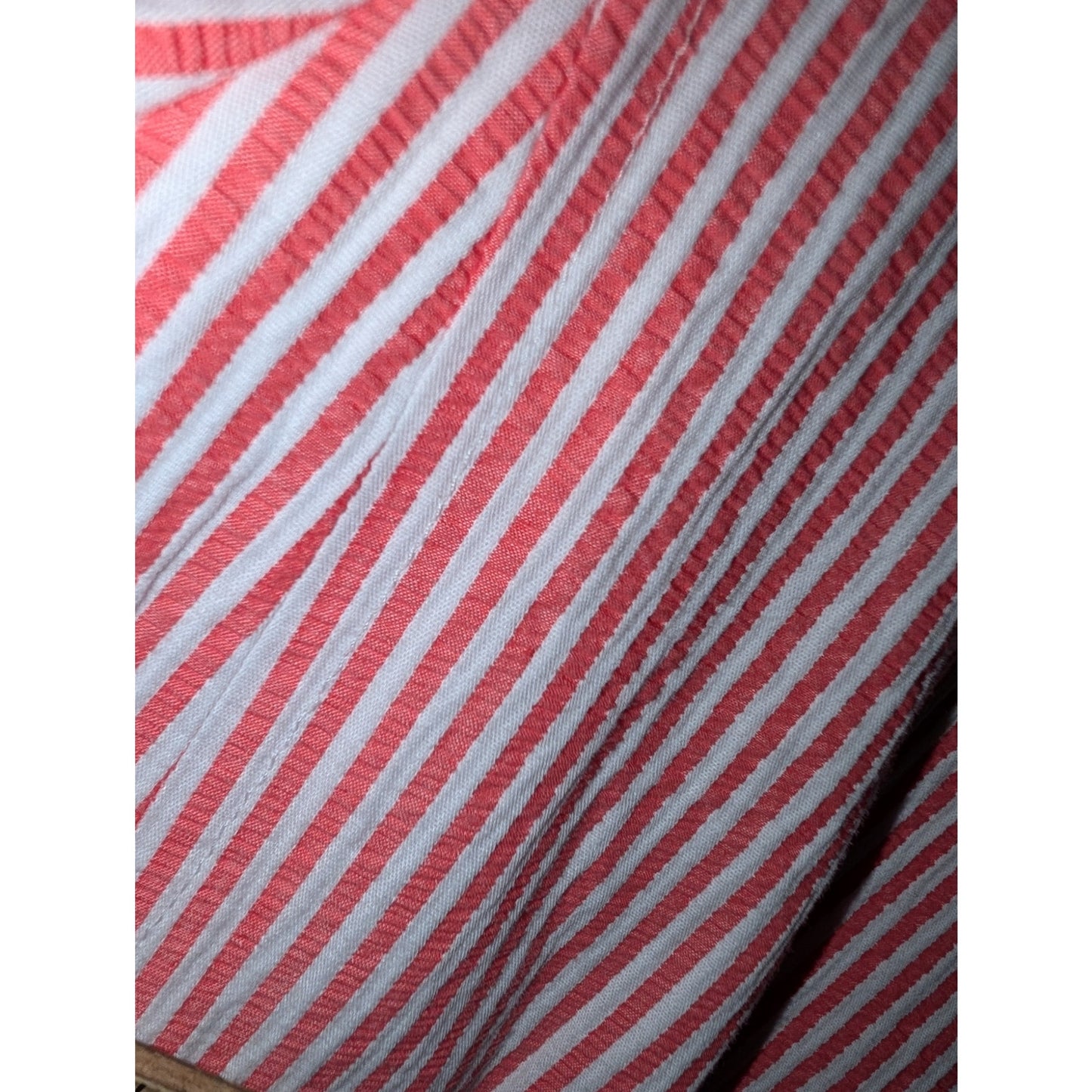 Talbots Vtg 90s Red/Pink Stripe Two Button Cotton Seersucker Blazer Womens Sz 16