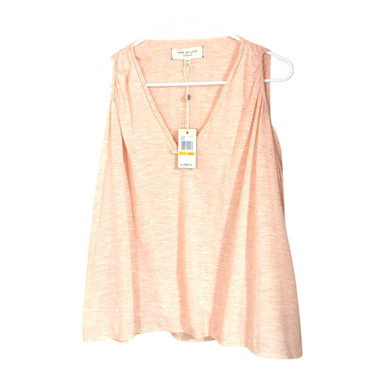 Max Studio London NWT Oatmeal Poly Linen Blend Cold Shoulder Jersey Size XS/S