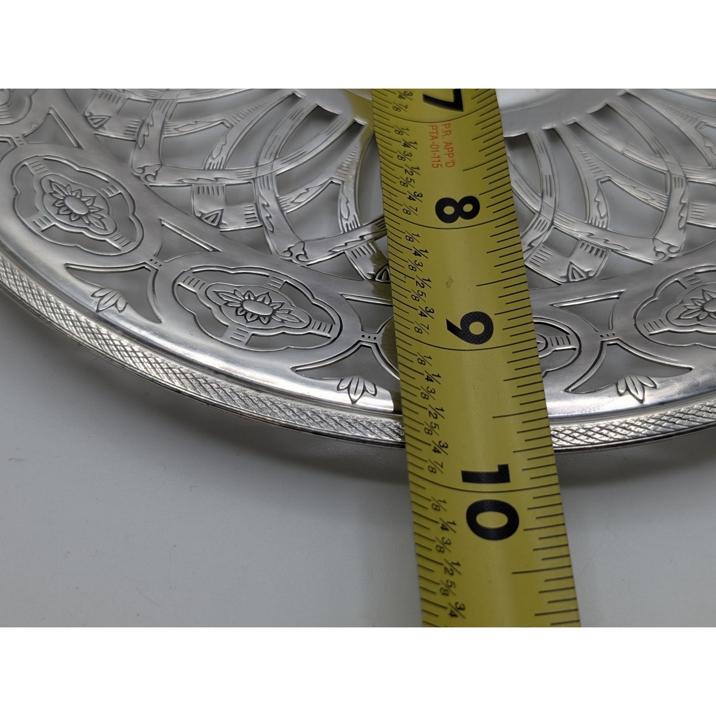 Vintage Rogers Silverplate Cut Out Etched Design Plate