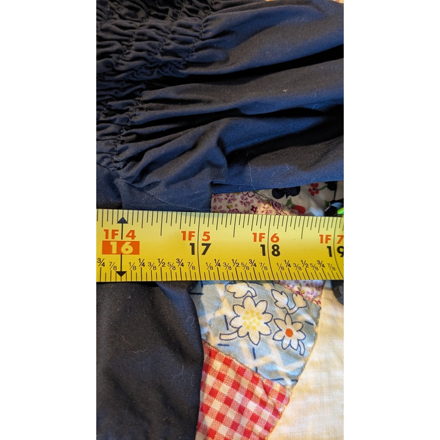 Rebecca Taylor Navy Blue Button Front Smocked Off Shoulder Cotton Blouse Sz 10