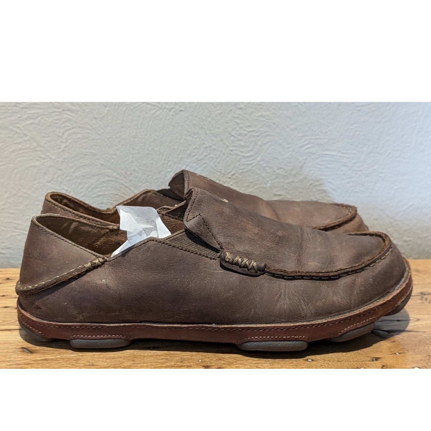OluKai Moloa Slip-On Ray/Toffee Loafer Shoes Mens Size 8