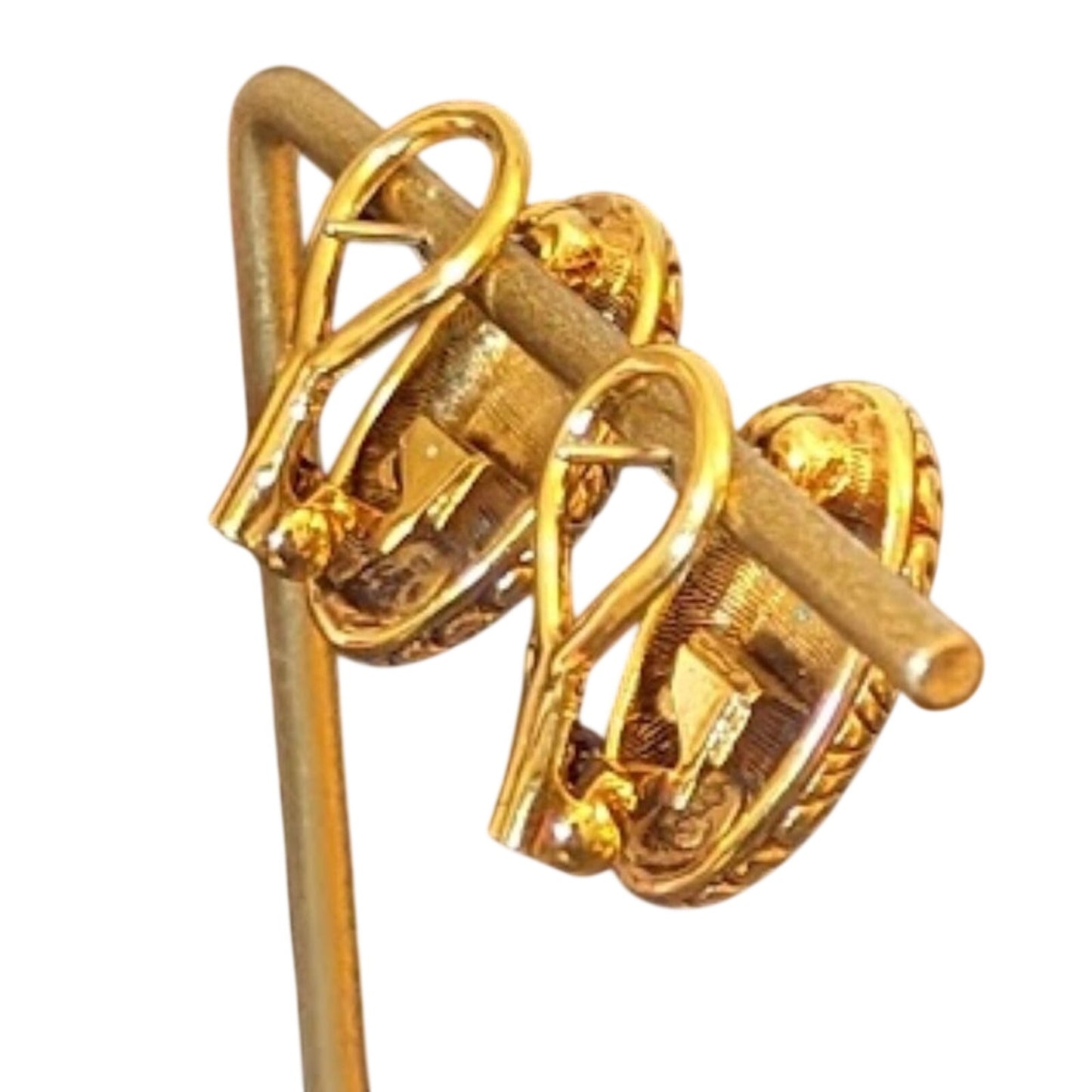 Premier Designs Gold Tone Oval Convertible Drop Post Clip Ons or Flip Up Posts