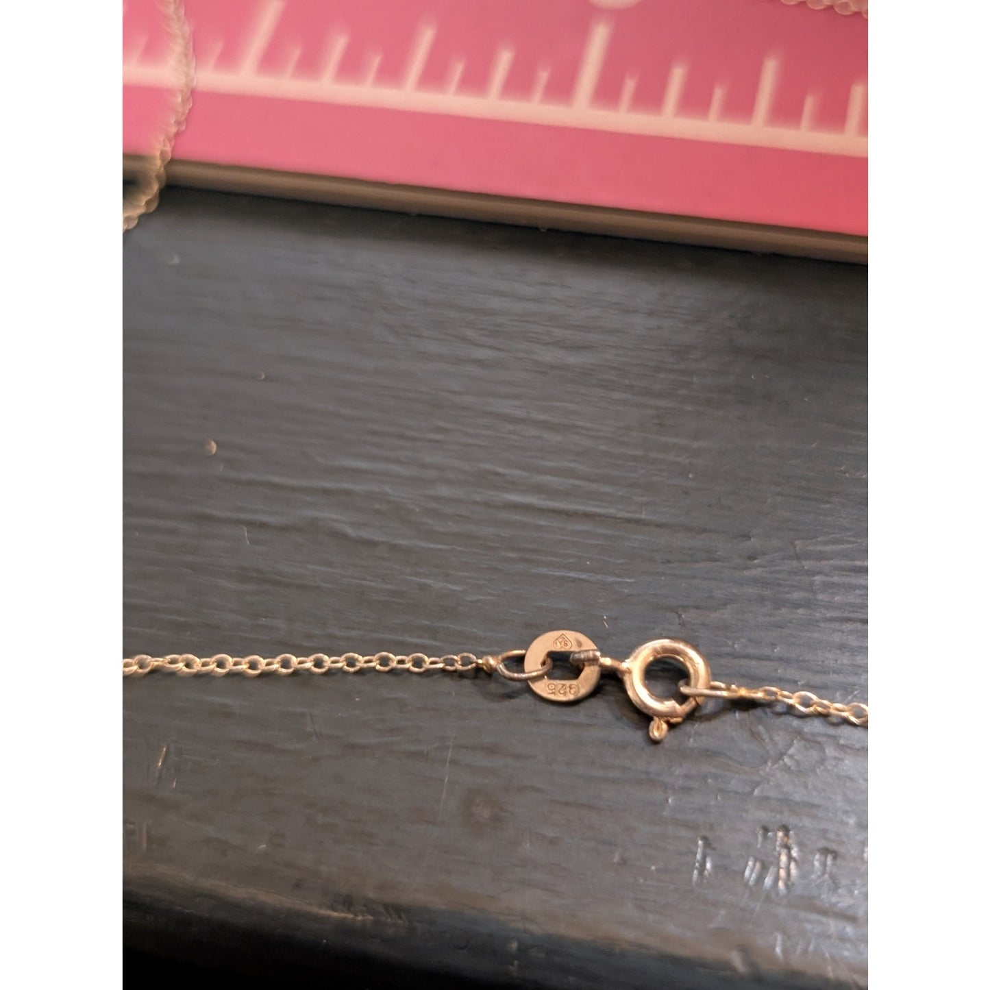 925 Sterling Silver Filigree Angel W/ 10K Yellow Gold Heart Pendant 18" Necklace