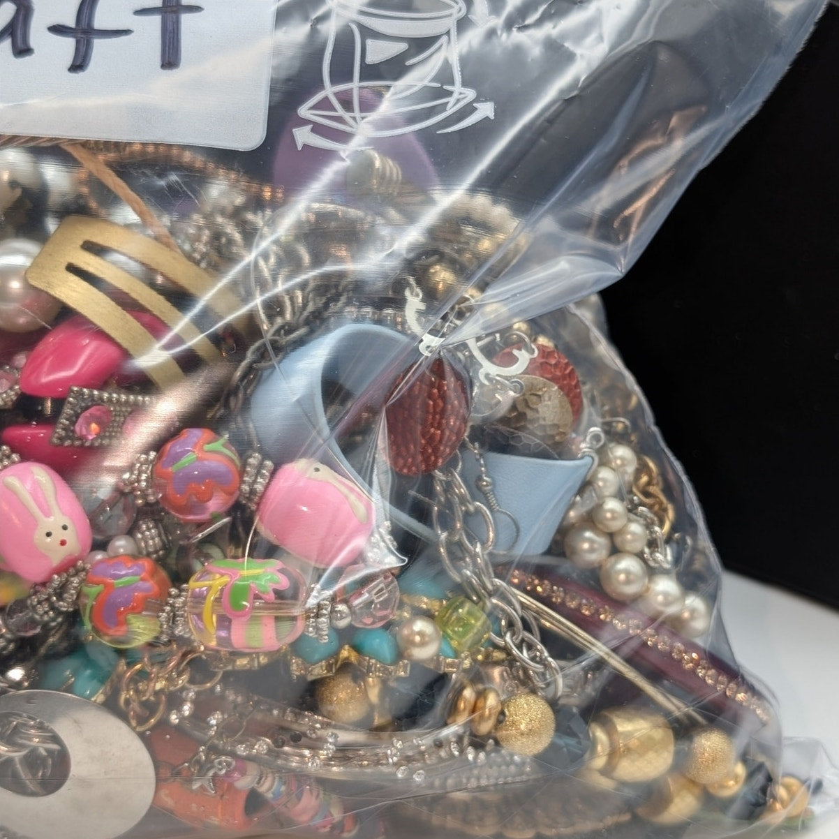 Jewelry Lot Eileen Repurpose Bag Over 4 Pounds Beads & Possible Wearable Pieces