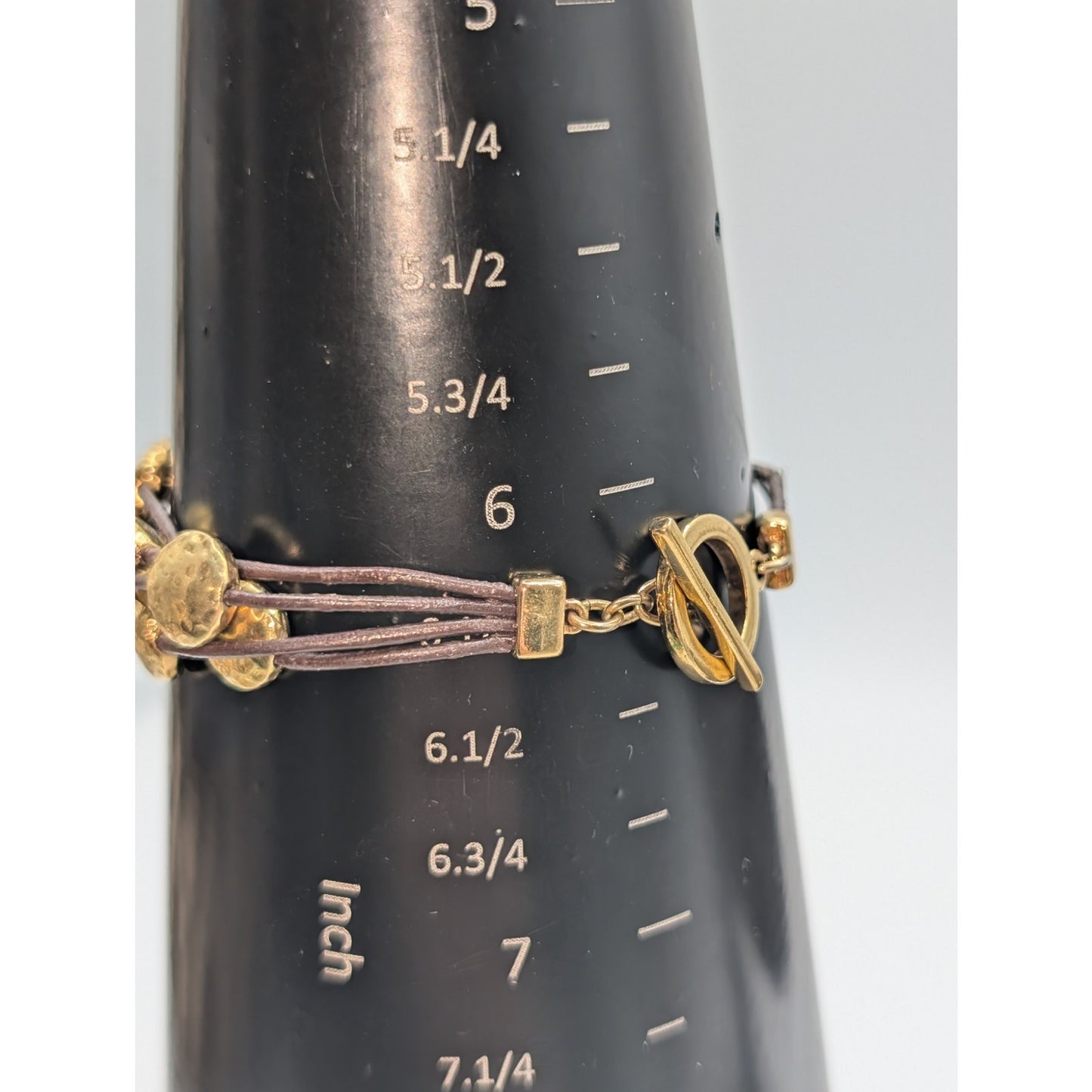 Lot of Three Gold Tone Coordinating Bracelets