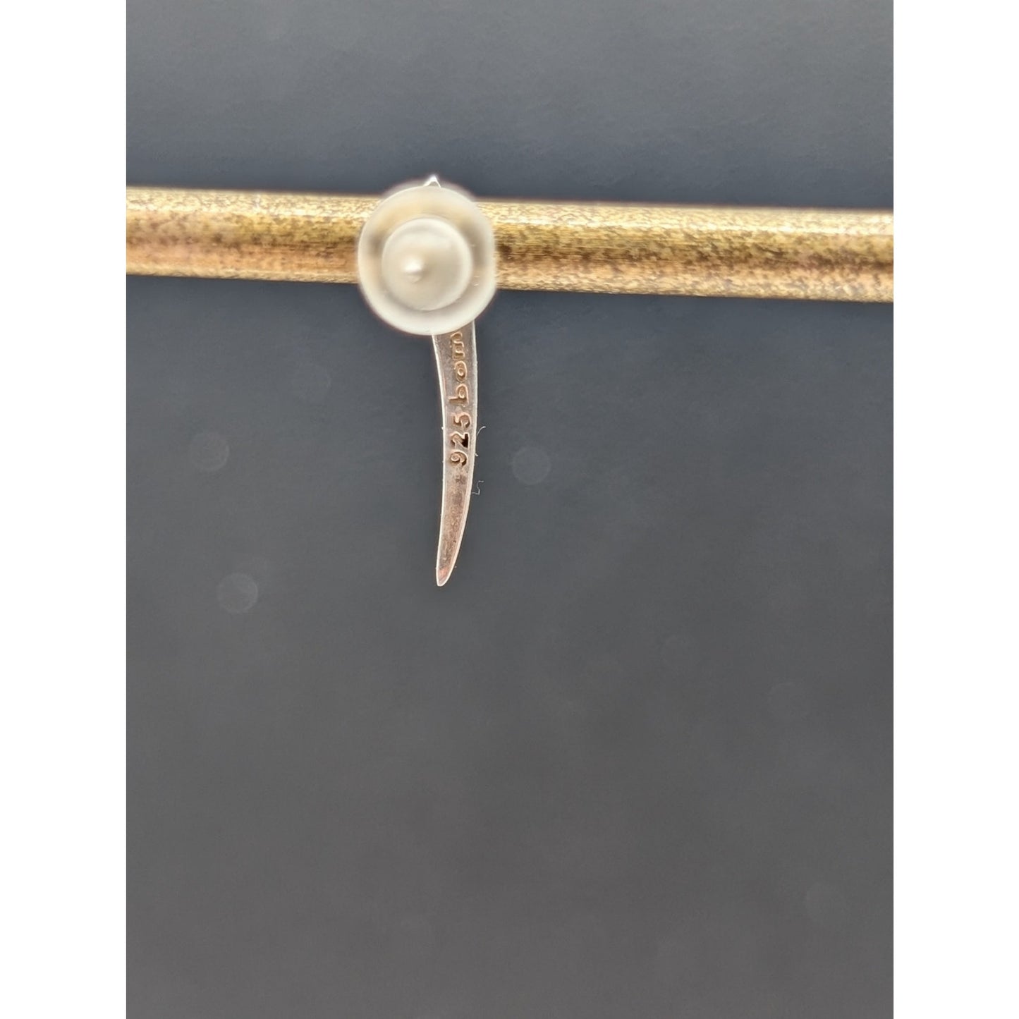Boma 925 Sterling Silver Sliver Tiny Post Earrings