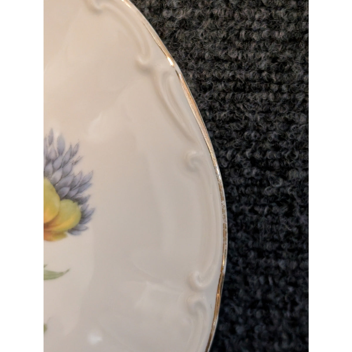Vtg Bareuther Waldsassen Bavaria Germany 263 Floral Fancy Edge 8" Plate