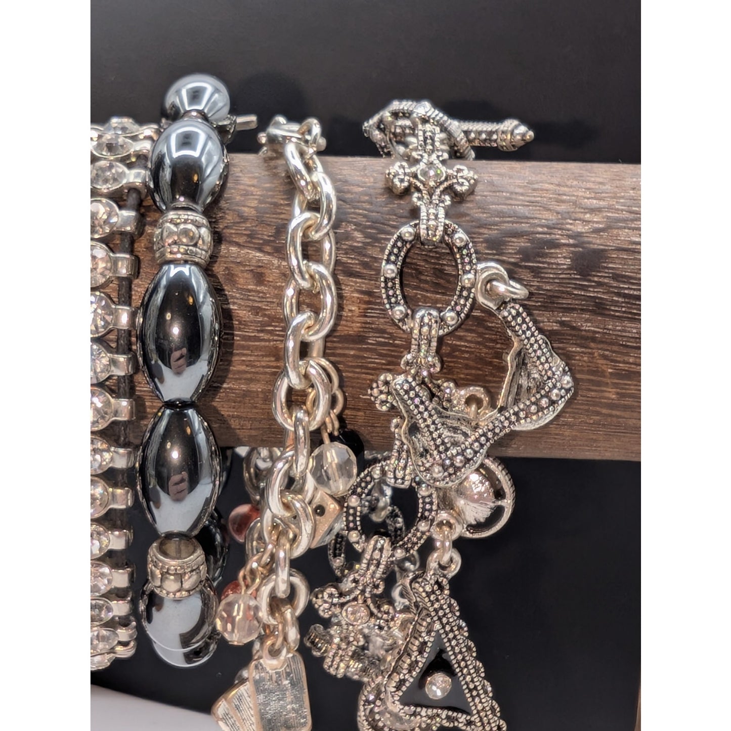 Lot of Six Silver Tone Bracelets
