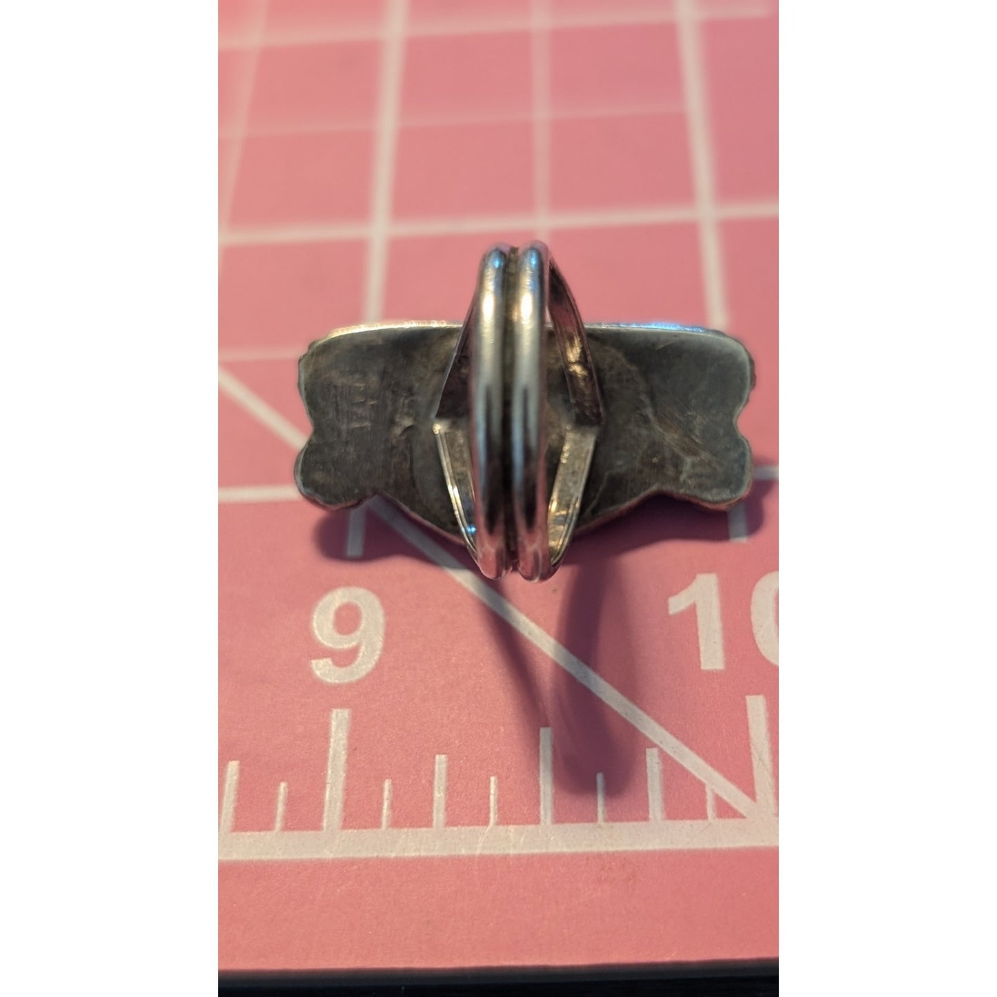 Vintage Navajo Native American Red Stone 925 Sterling Silver Ring Size 6.5