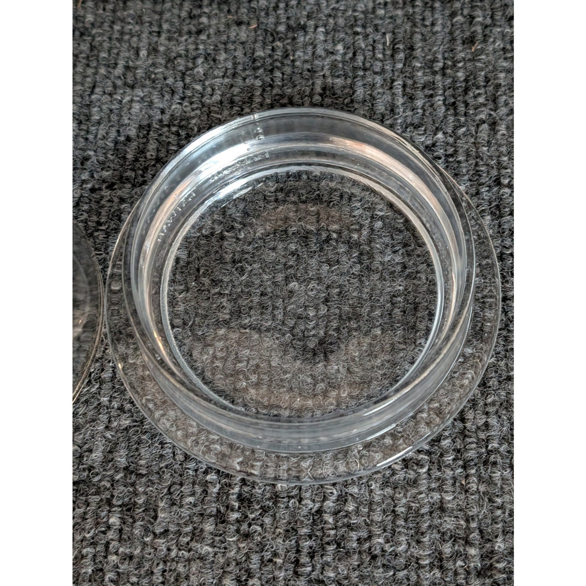Vintage Clear Glass Small Cheese/Pate Serving Dish With Dome Cloche Lid