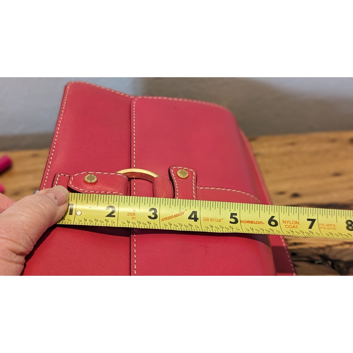 Ellen Tracy Vintage Pink Leather Chain Strap Shoulder Bag