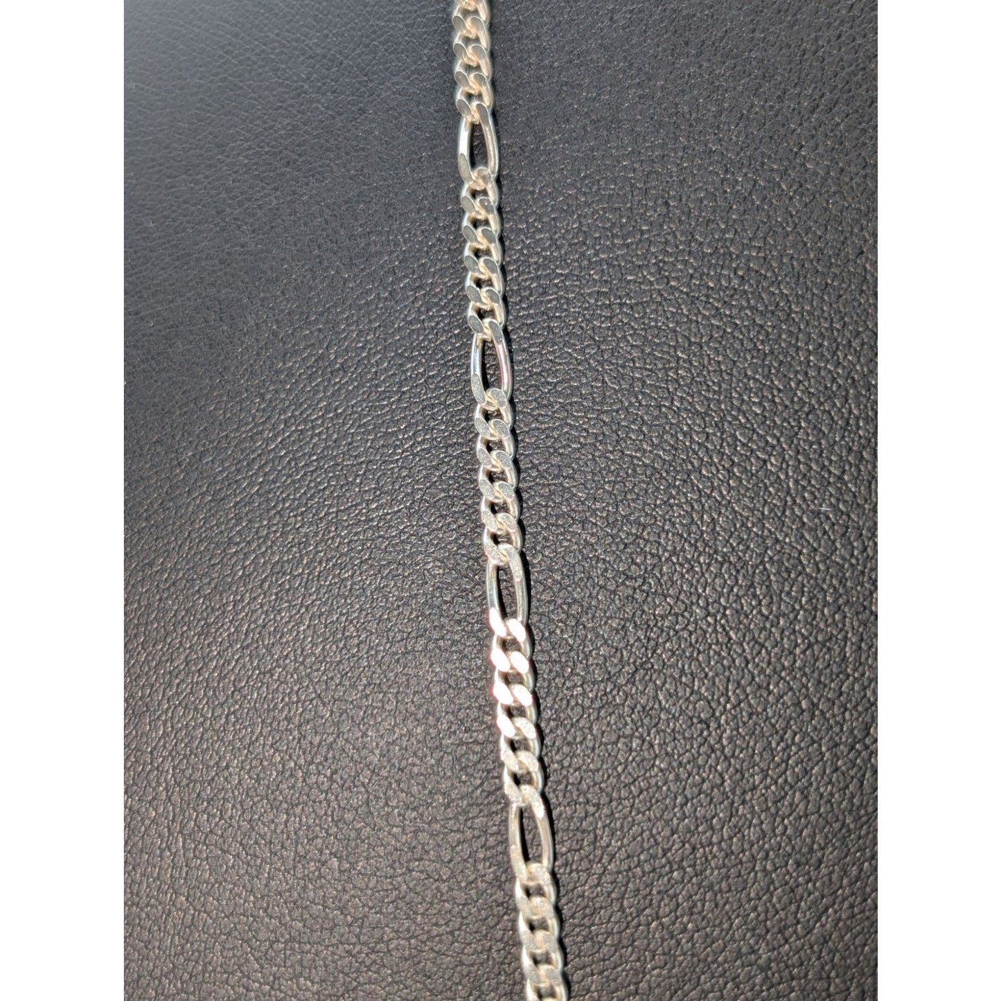 925 Sterling Silver Italy 30.5" 3mm Figaro Chain 13.17g