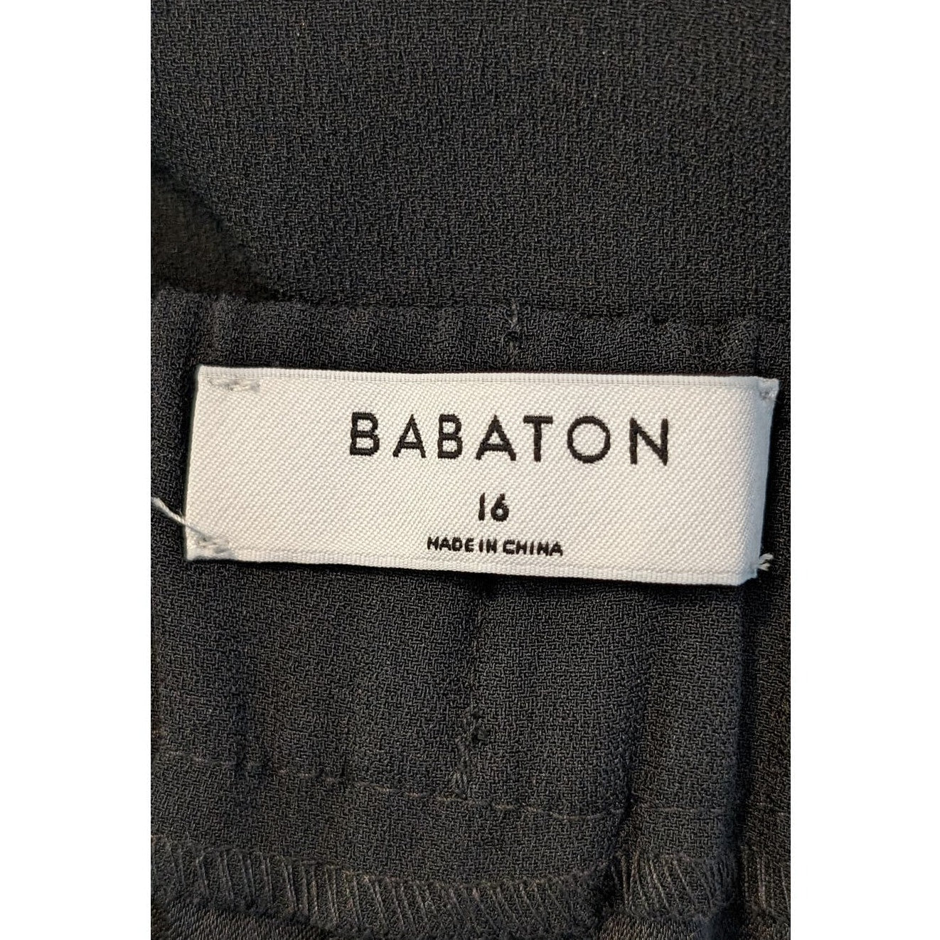 Babaton Conan NWT Black Boyfriend Cropped Ankle Length Dress Pant Womens Sz 16