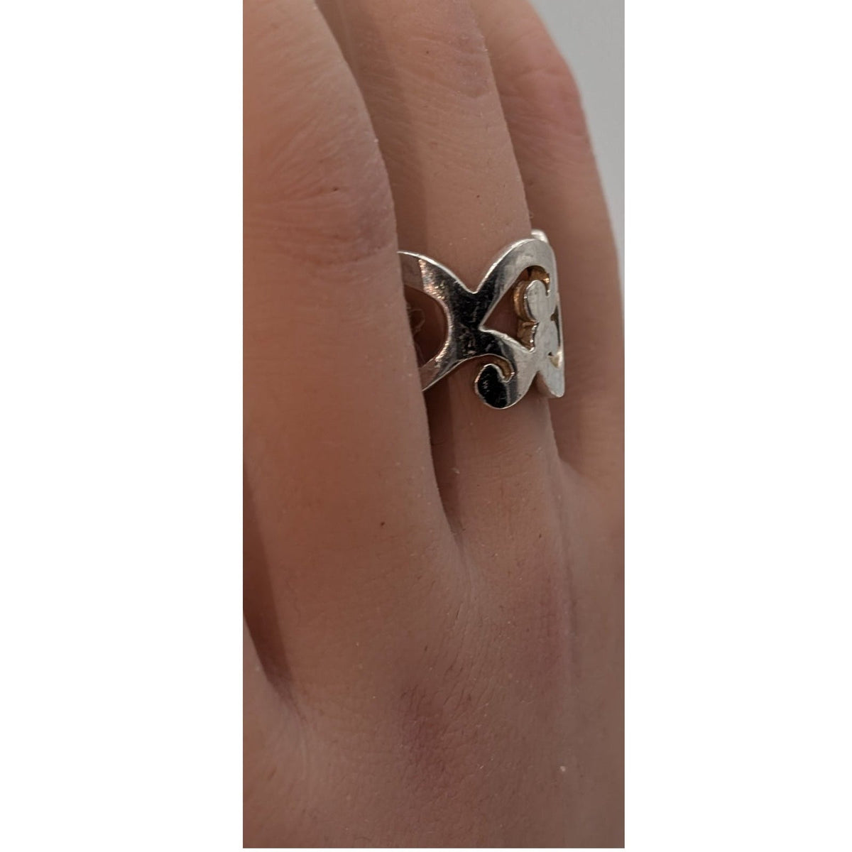 Retired SILPADA 925 Sterling Silver Wide Band Scroll Ring Size 7.5