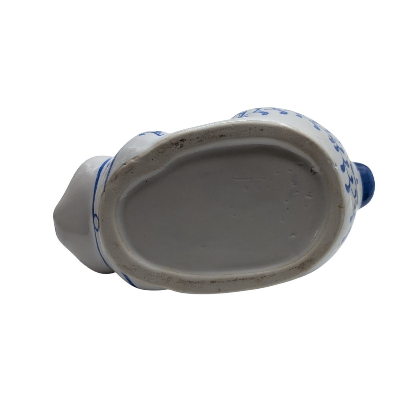 Vintage Blue White Lidded Bunny Trinket Box