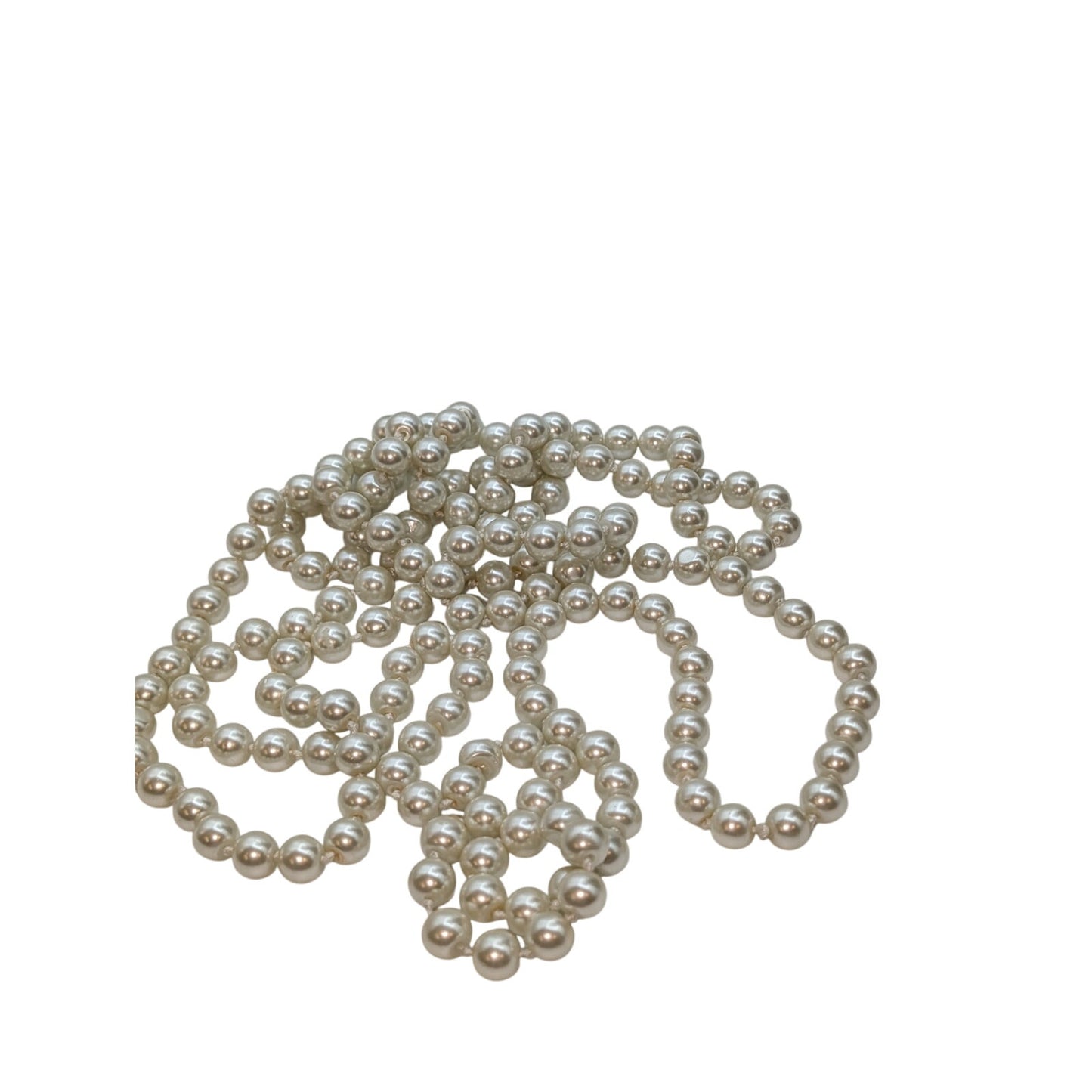 Lot of Three Strands Knotted Glass Faux Pearls to Layer or Wear Alone