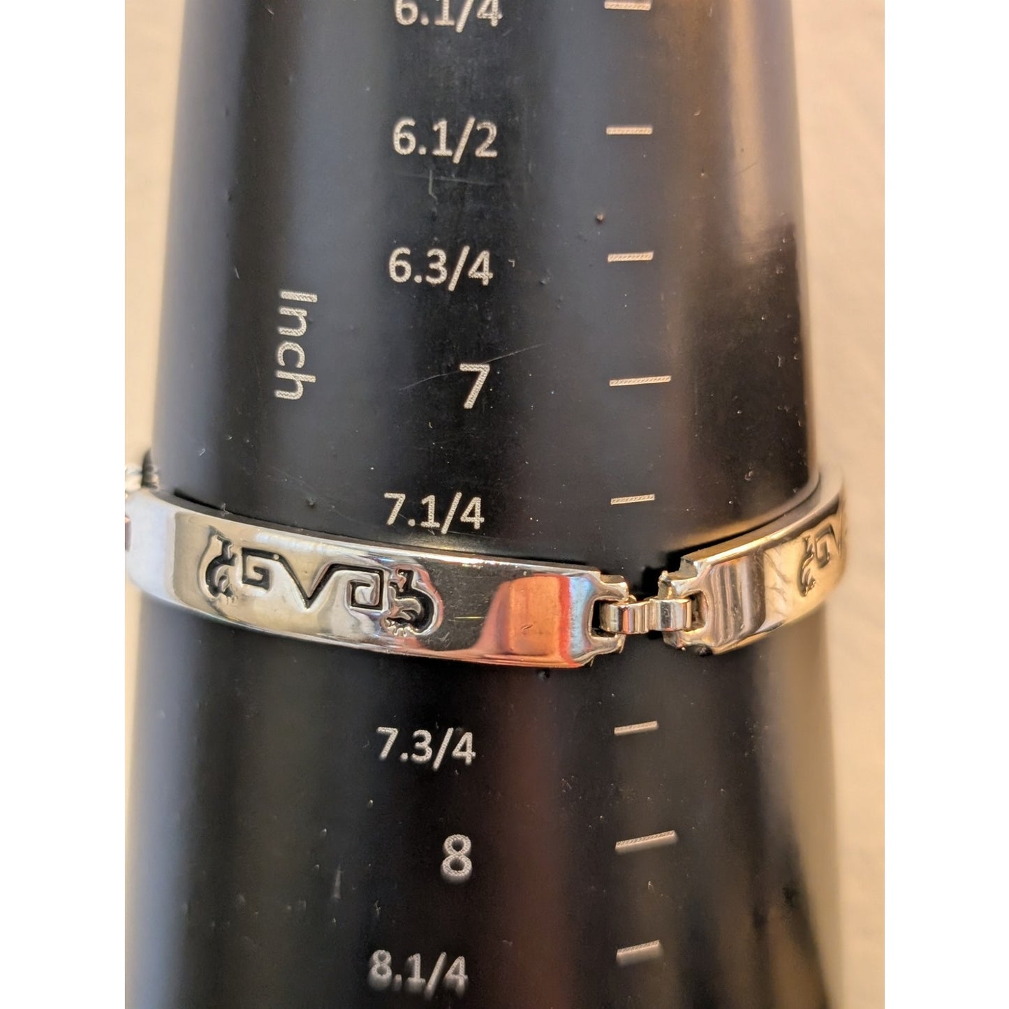 Vintage Marked 925 Mexico Sterling Silver Kokopelli Design Link Bracelet
