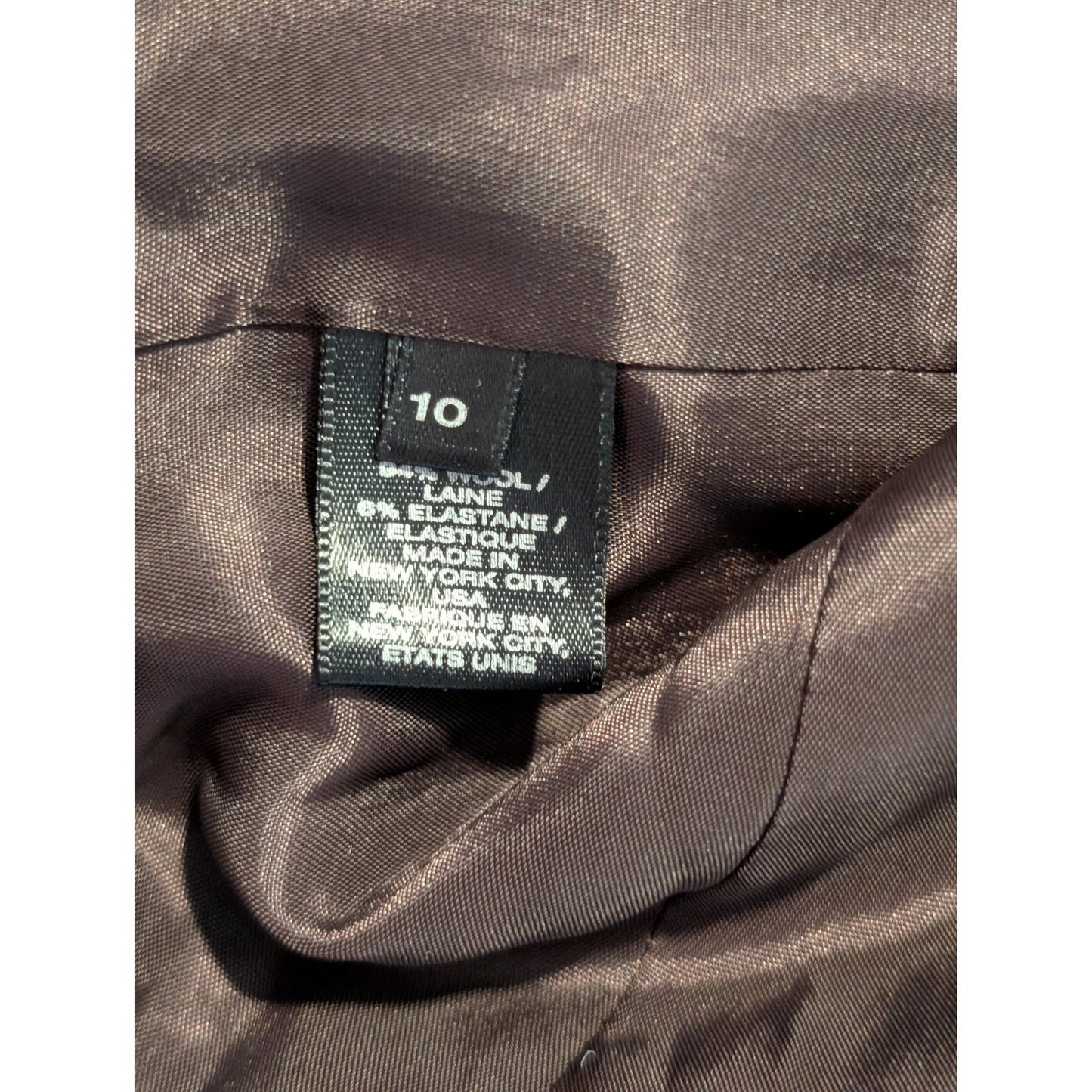Lafayette 148 New York NWT Espresso Stripe Wool Blend Pant Suit Womens Size 10