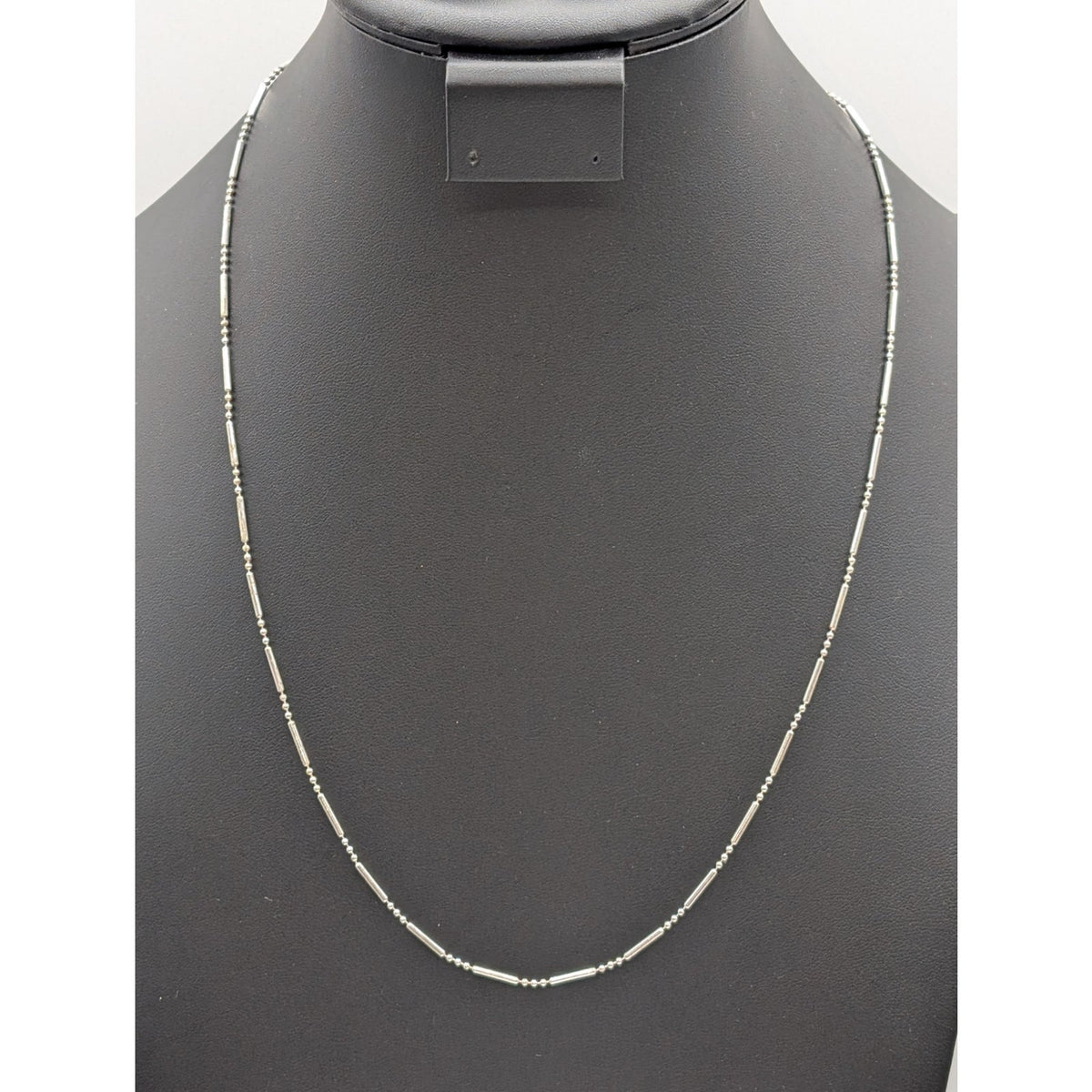 Vintage 925 Italy Sterling Silver Bead Bar Chain Link 24" Necklace 4.87g