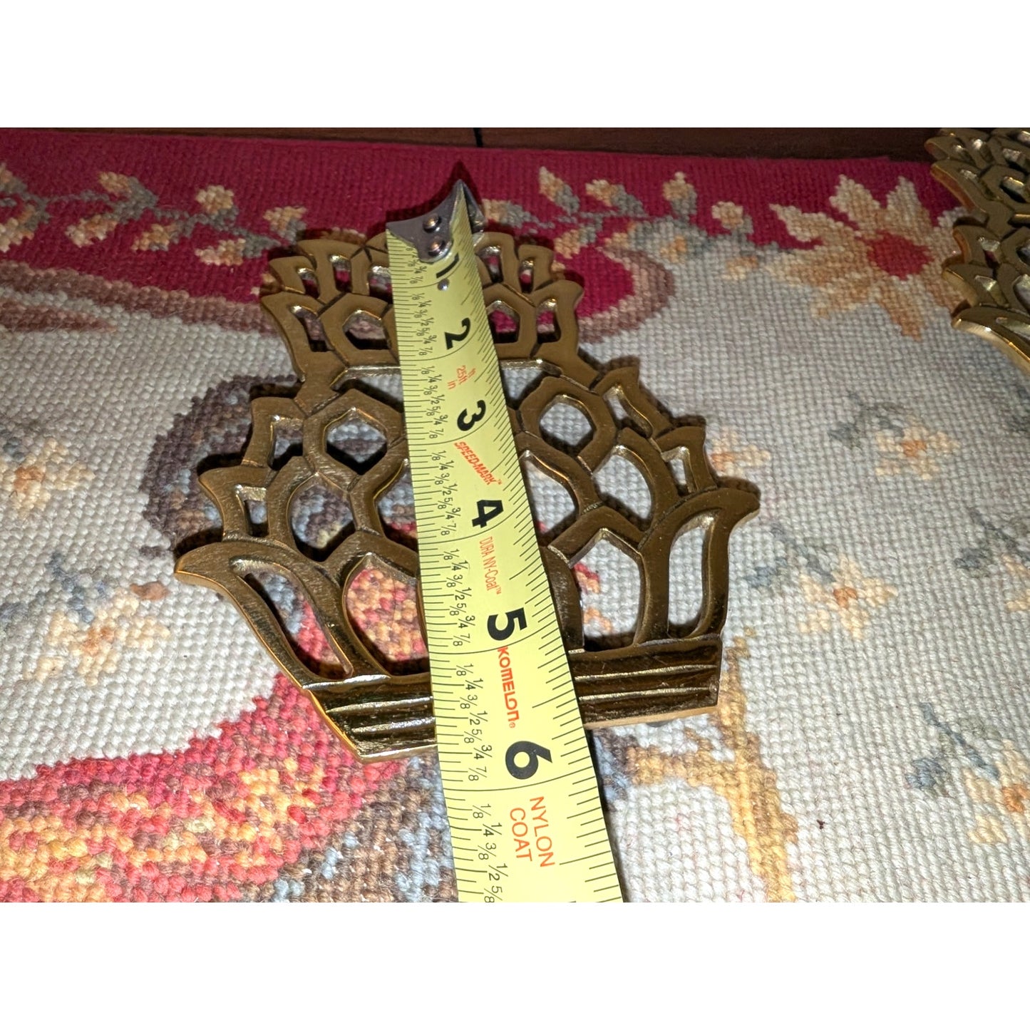 Polished Brass Pineapple Trivet Table Protector Wall Decor