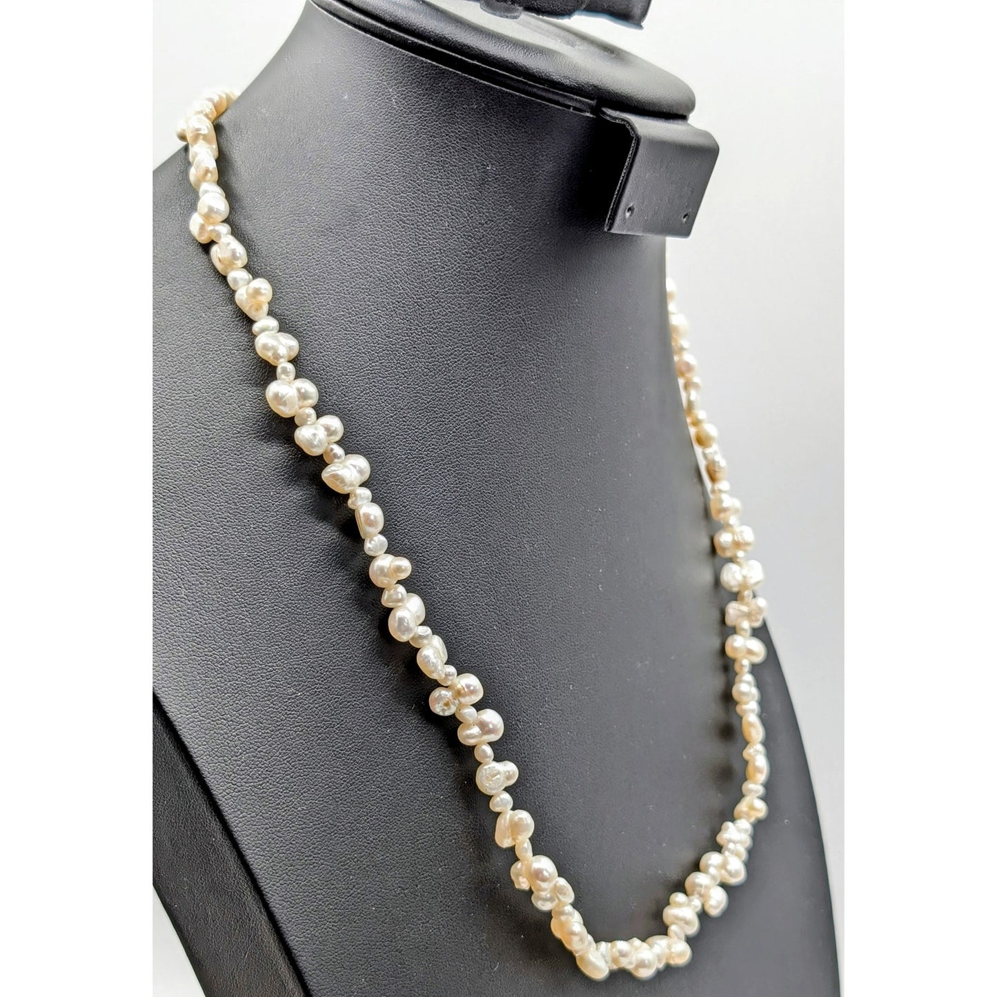 Natural Genuine Peanut & Baroque Irregular Shaped Pearl Necklace & Bracelet Set