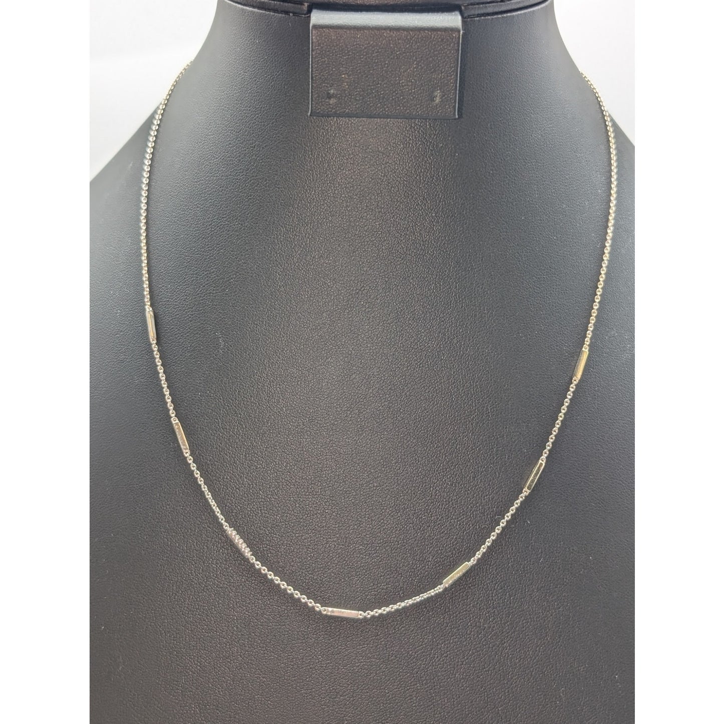 925 Sterling Silver Scattered Seven Bar Chain 18" 19" & 20" Necklace