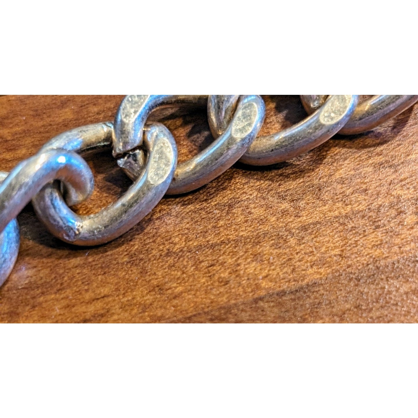 Navy Enamel & Gold Tone Chain Link 28" Necklace