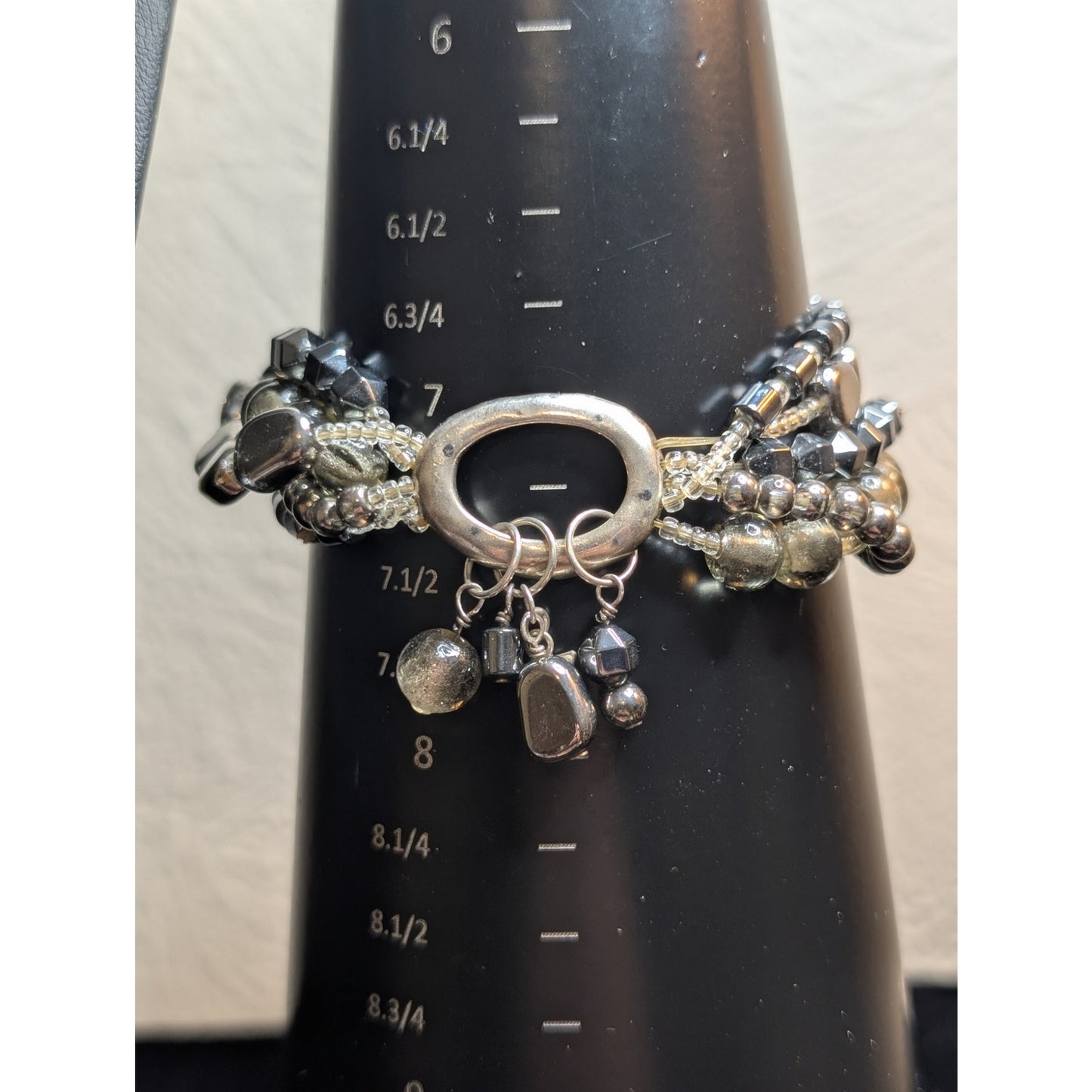 SILPADA Retired Foiled Glass Sterling Silver Necklace & Matching Bracelet Set