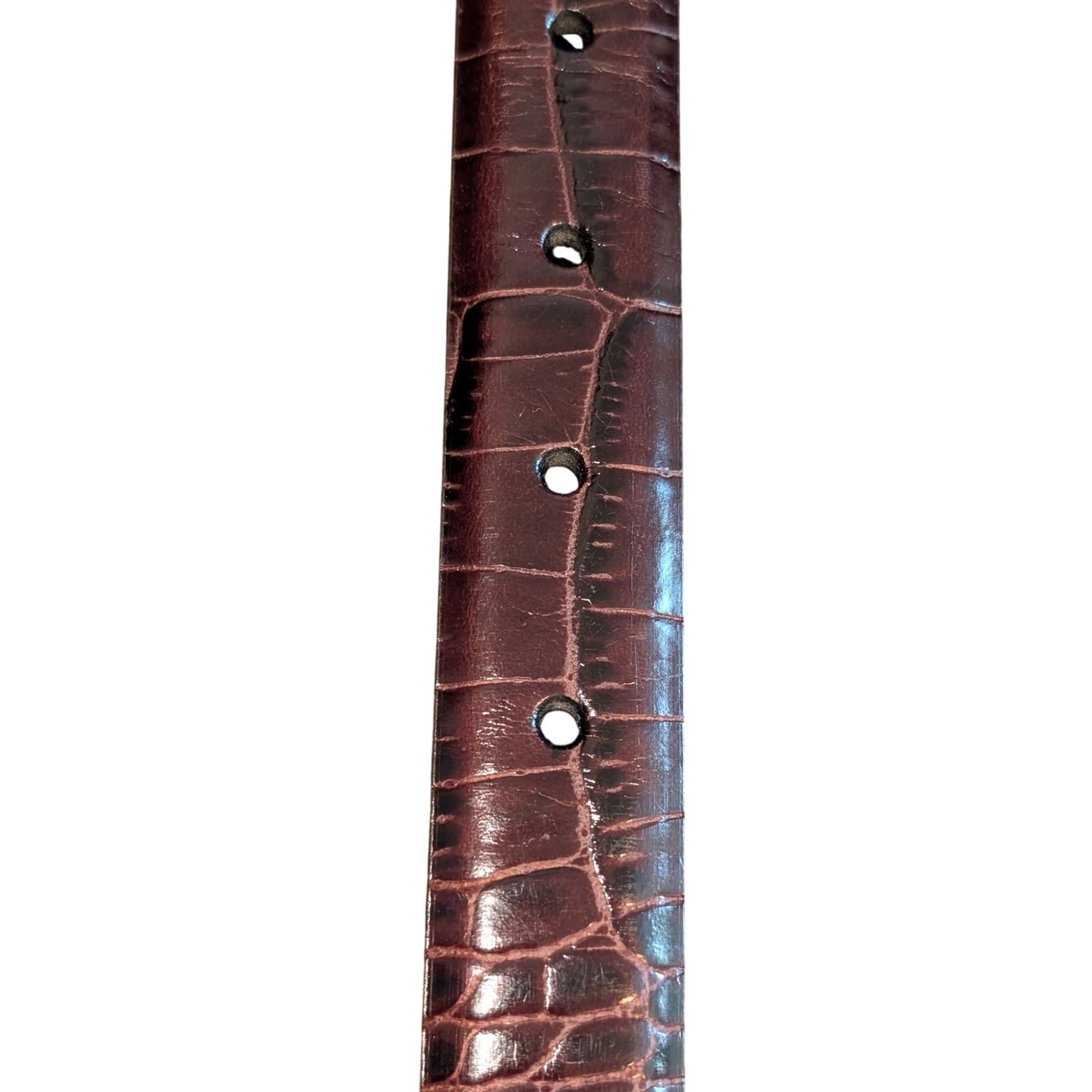 Brighton Brown Silver Embossed & Braided Detail Leather Belt NWOT Sz M (30)