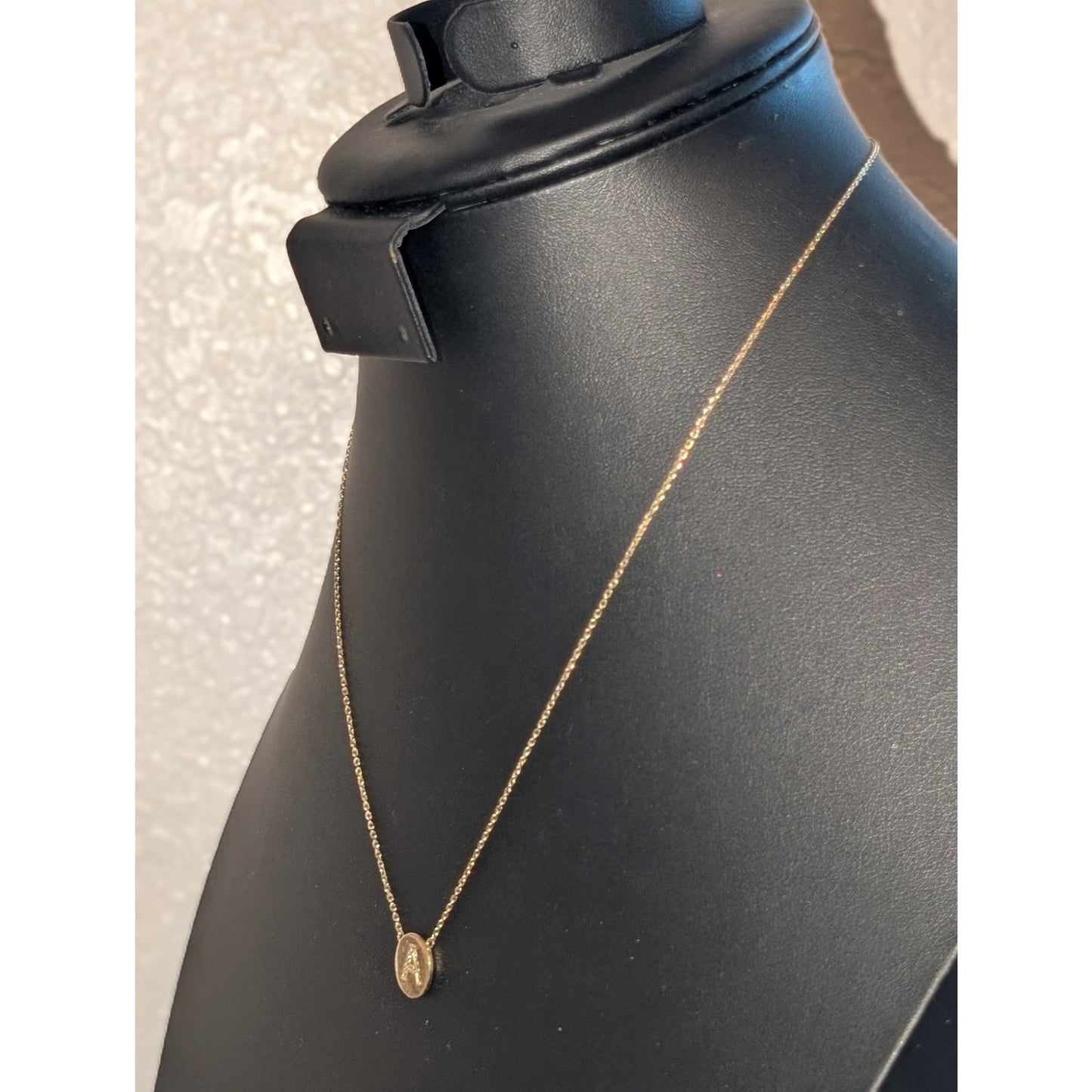 925 Vermeil Initial 'A' Pendant 16"-18" Necklace