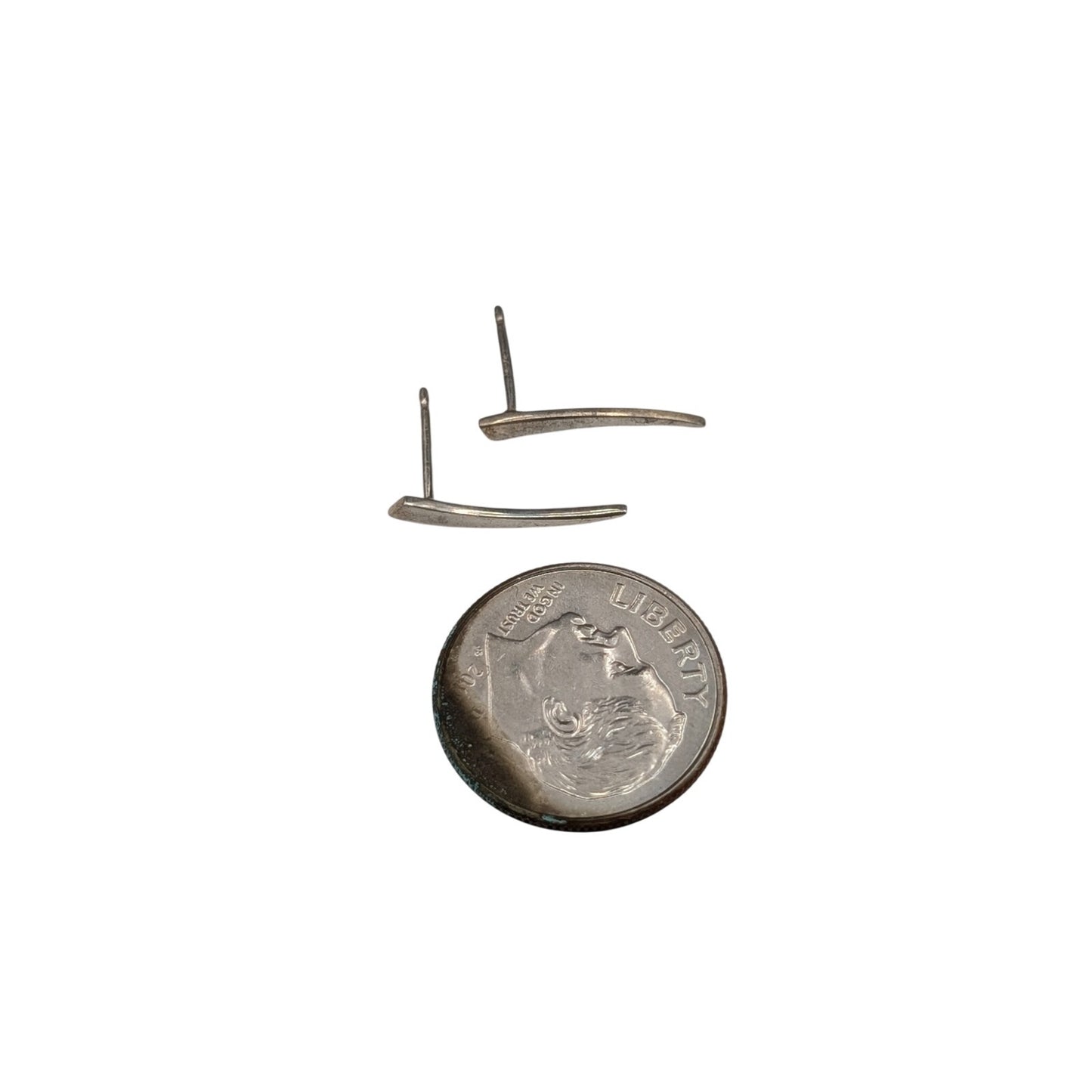 Boma 925 Sterling Silver Sliver Tiny Post Earrings