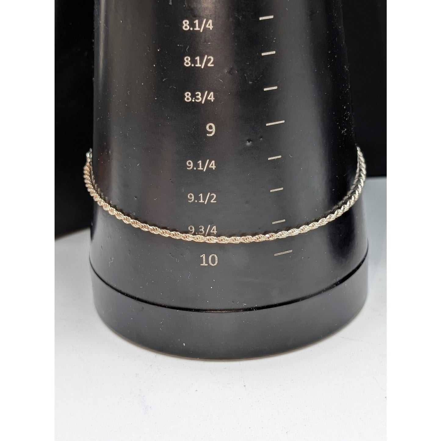 925 Italy Sterling Silver Rope Chain Link Anklet