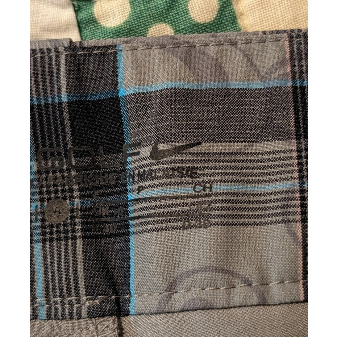 Nike Gray Blue Plaid Dri-Fit Golf Skort Womens Size 6