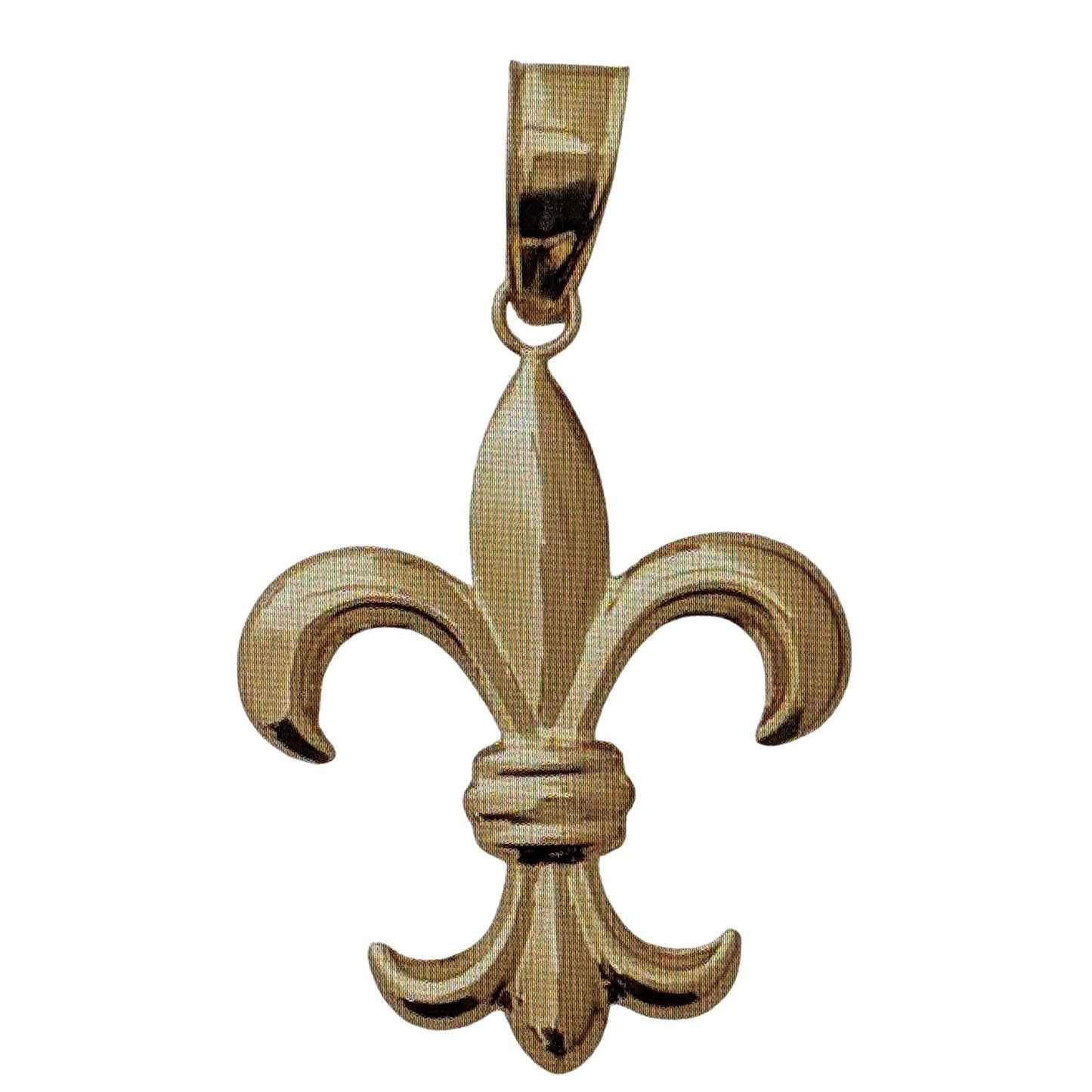 Jacmel 14K Yellow Gold Fleur-de-Lis Pendant .6 Grams