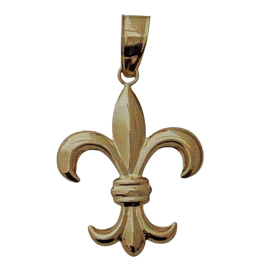 Jacmel 14K Yellow Gold Fleur-de-Lis Pendant .6 Grams