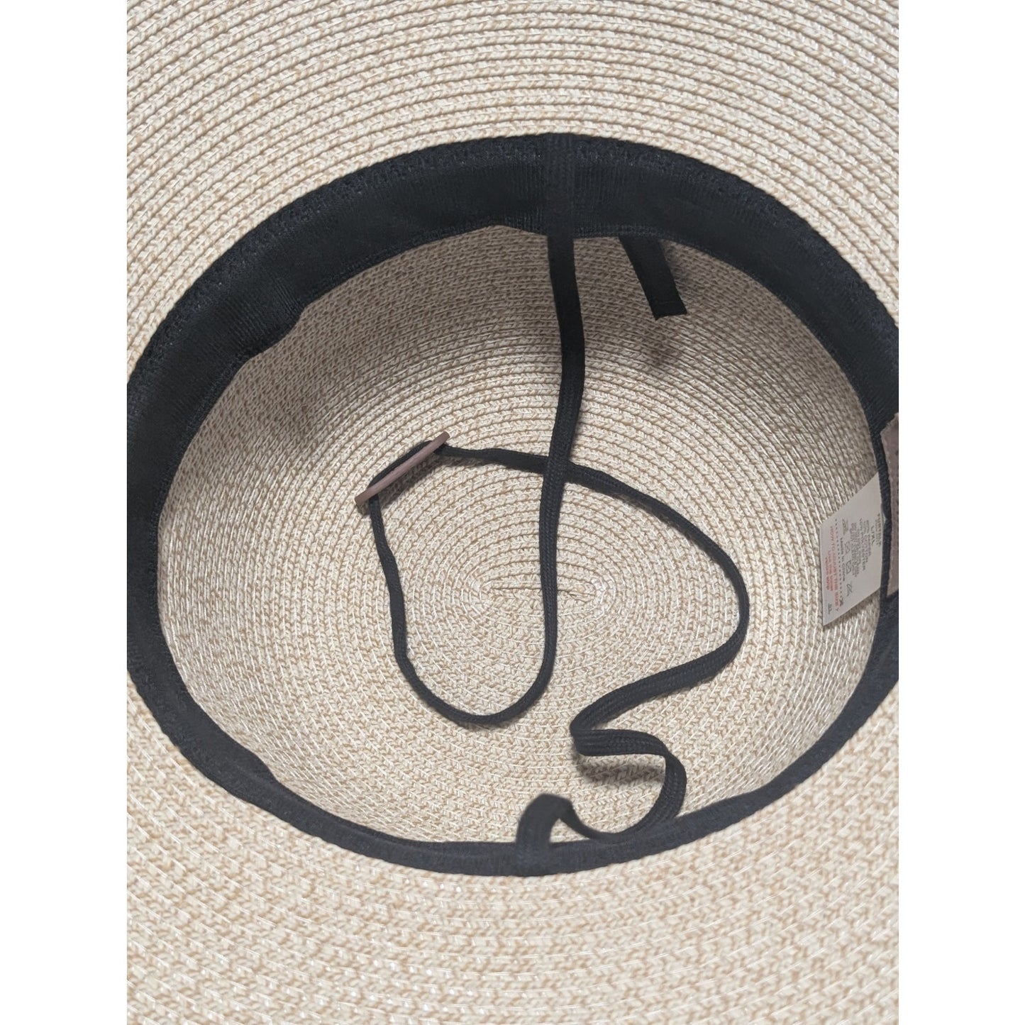 Furtalk Womens Summer Wide Brim Sun Hat Black Ribbon Drop L/XL Paper