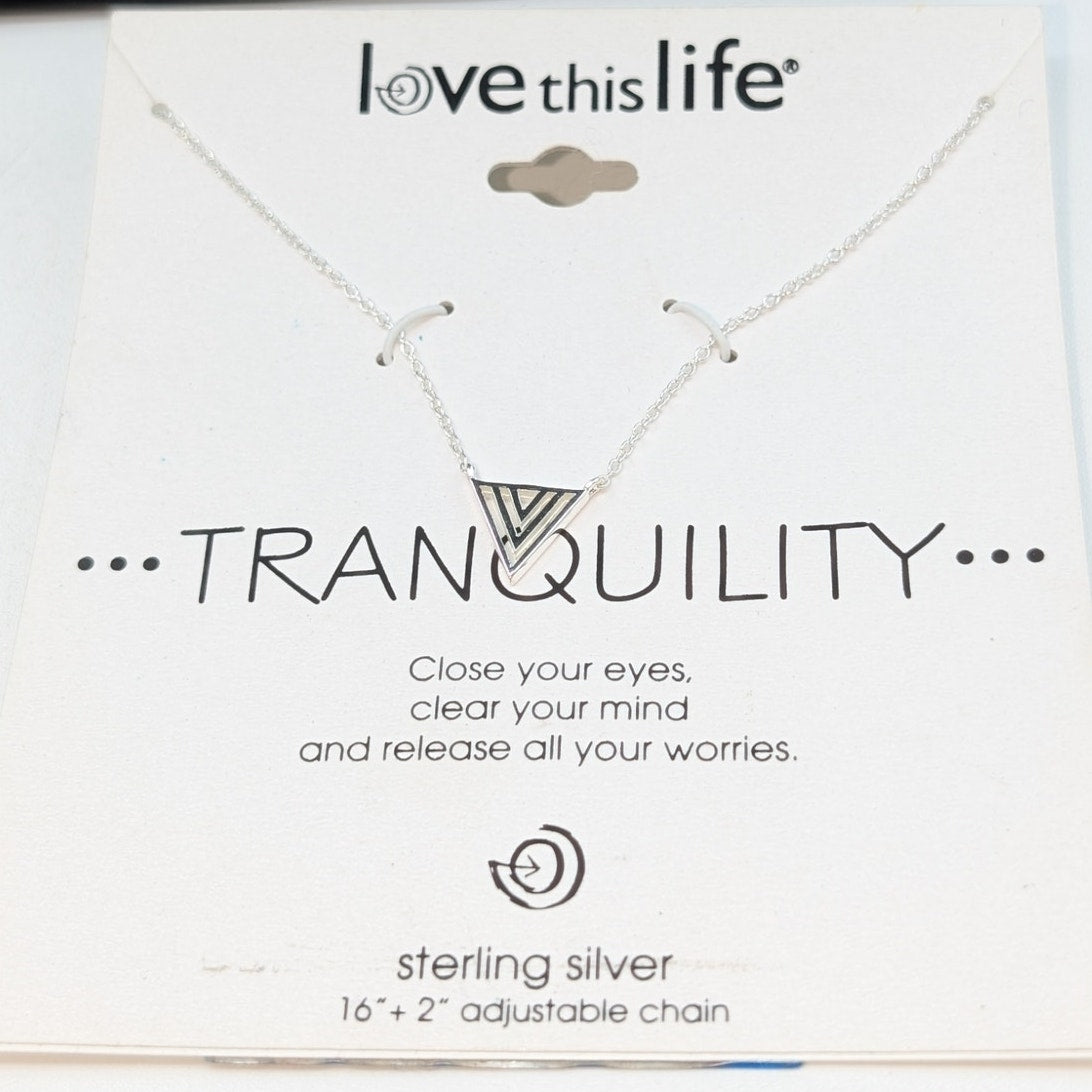 Love This Life Tranquility Sterling Silver 16"-18" Necklace NWT