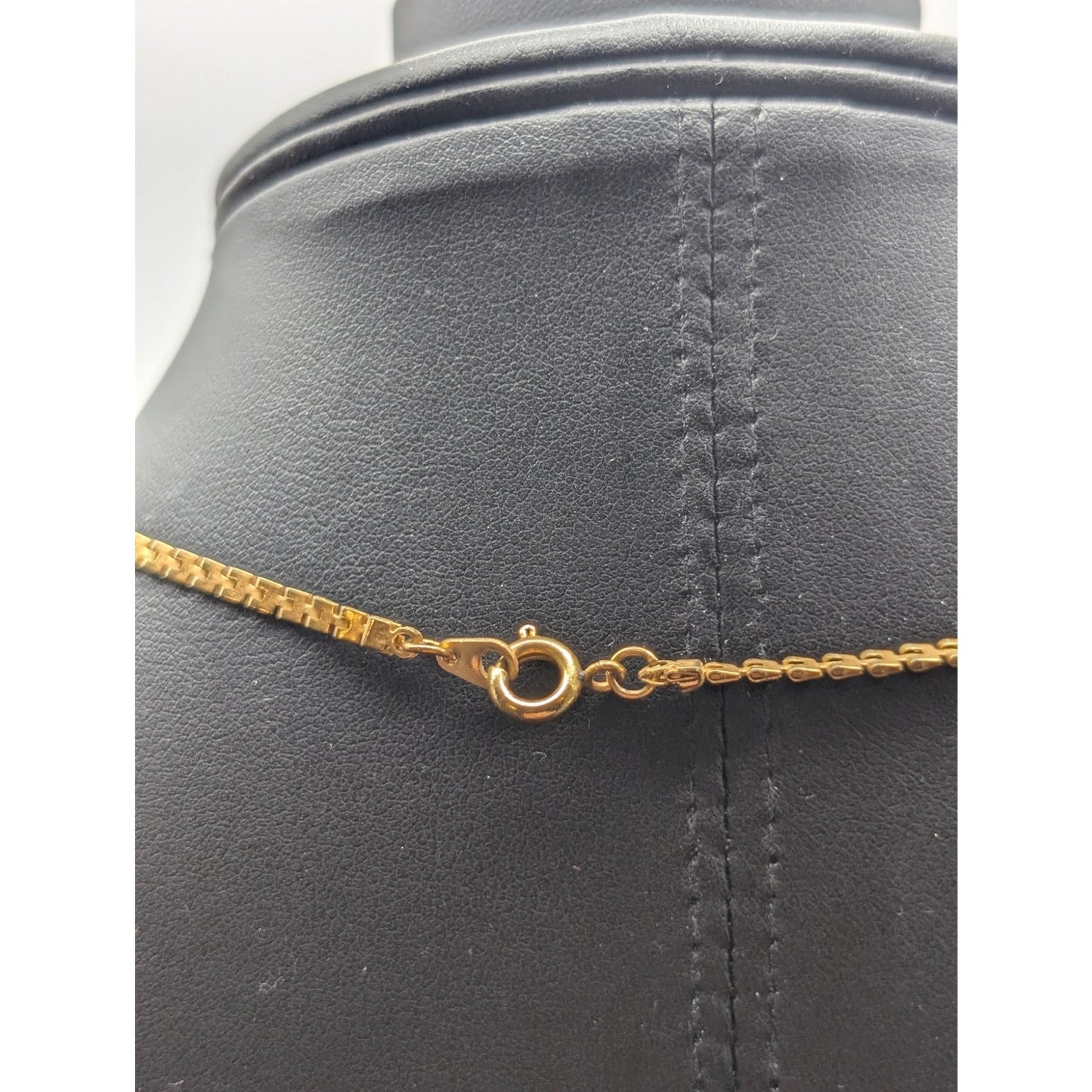 Vintage Gold Tone Petite Square Link Chain 18.5" Necklace