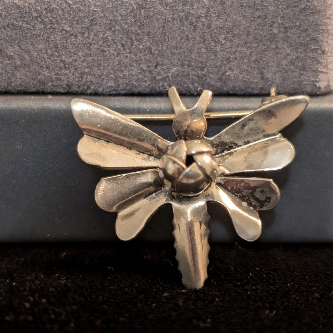 Vintage Hand Made Sterling Butterfly Pin