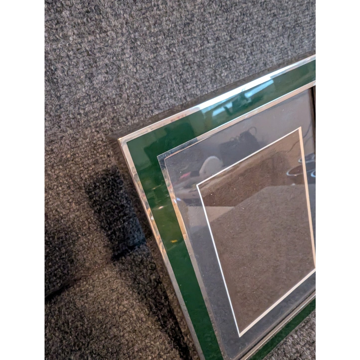 Papyrus Green & Silver Tone Classic American Old Money Aesthetic Photo Frame