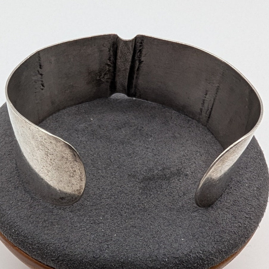 Vintage/Antique Silver Peruvian Inca or Aztec Primitive Tribal Cuff Bracelet