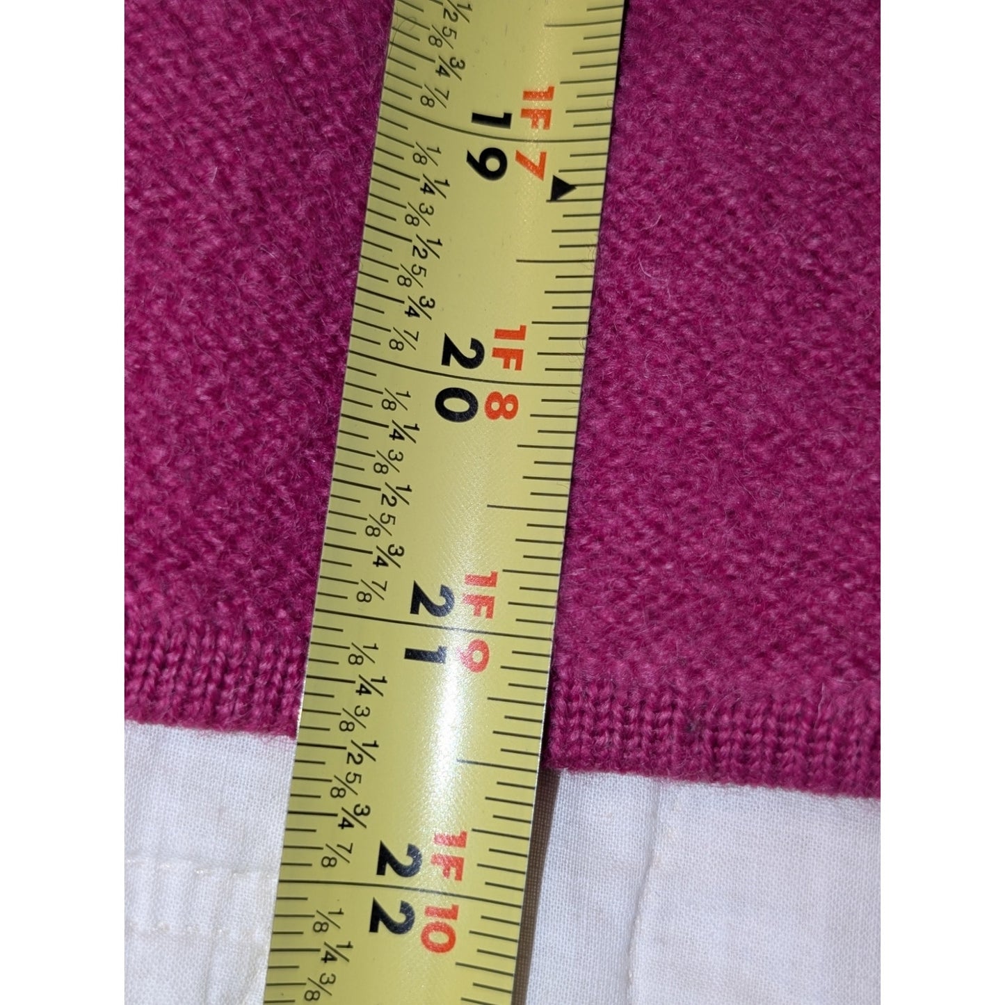 Karen Scott Raspberry Front Full Zip 100% Wool Cardigan Sweater Women's Petite M