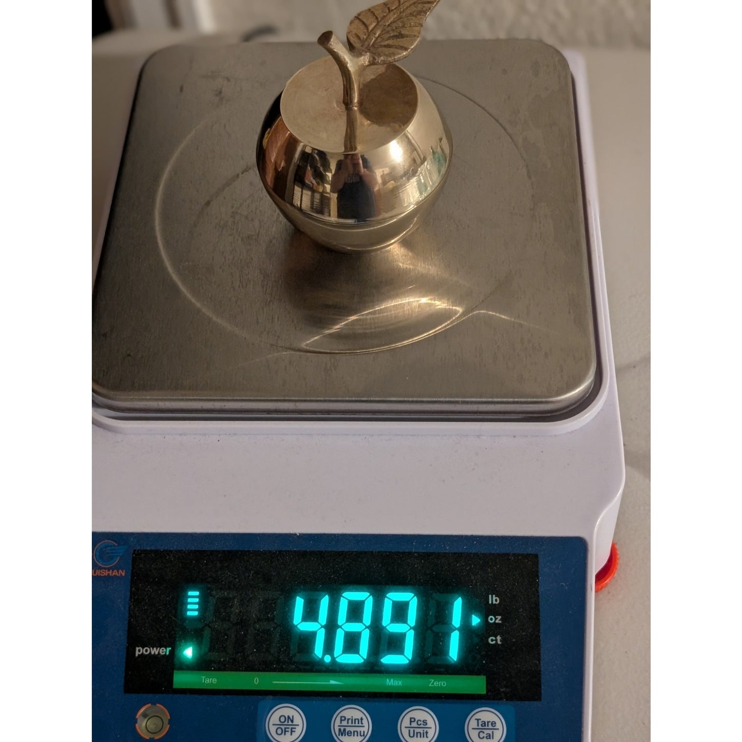 Vintage Mid Century Modern Brass Apple