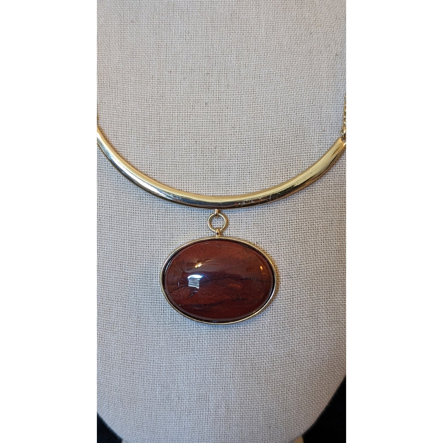 White House Black Market Gold Tone Chain Bar Pendant Necklace