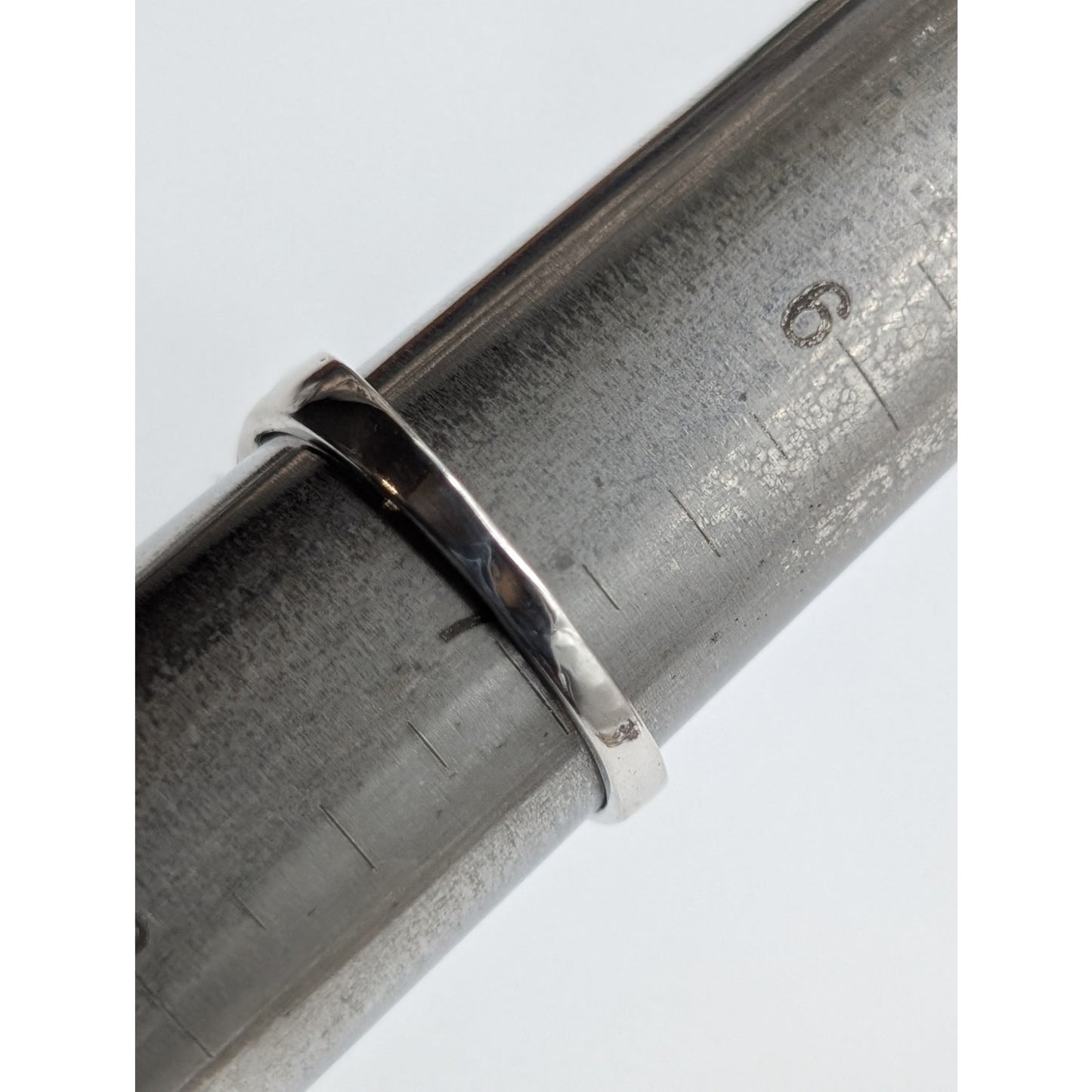 925 Sterling Silver Baguette & Round Diamond Ring Size 7