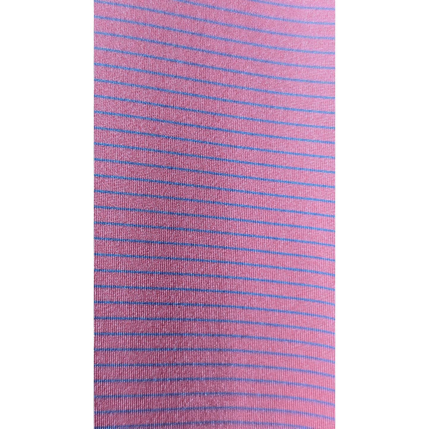 Johnnie-O Pink/Blue Striped Polo Golf Shirt Mens Size L