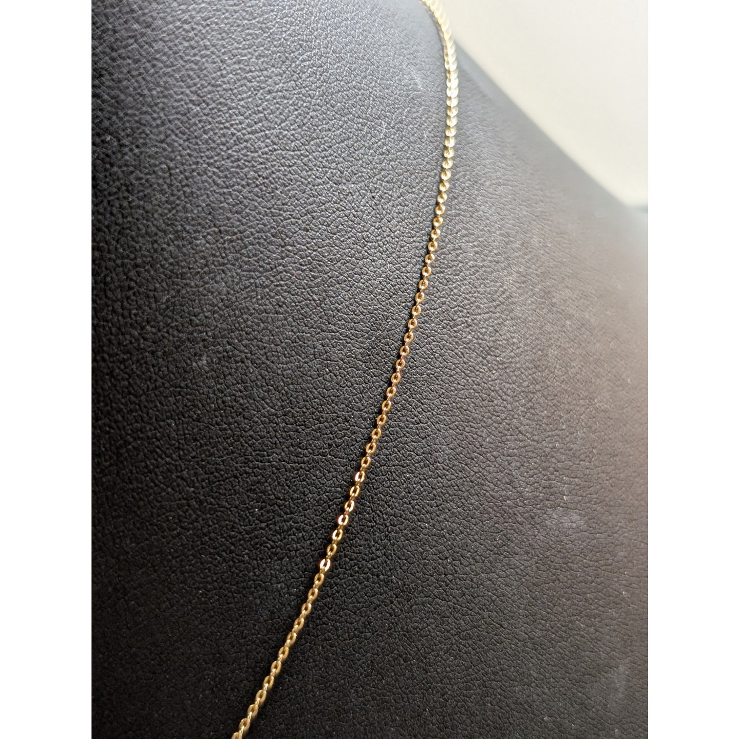 Dainty Bezel Set Floating Gemstone Gold Tone Chain Necklace