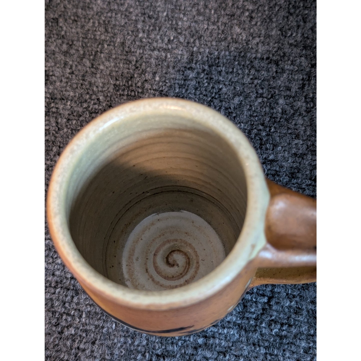 Signed Larkin Fox Pass Hand Thrown Bird on Branch Pottery Coffee Mug
